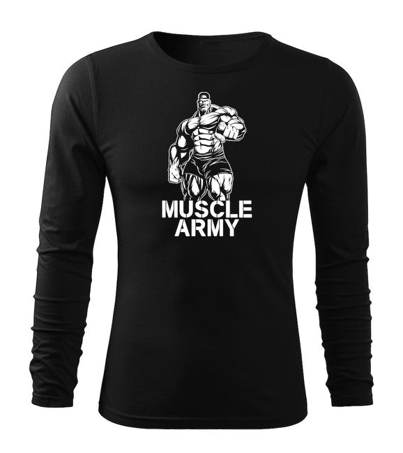 DRAGOWA Fit-T majica s dugim rukavom muscle, army man