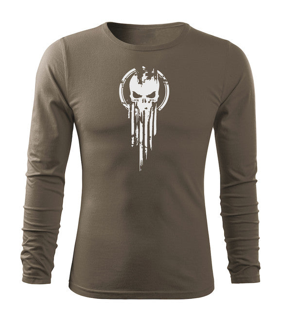 DRAGOWA Fit-T majica s dugim rukavom, skull