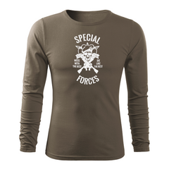 DRAGOWA Fit-T majica s dugim rukavom special force 160 g/m², maslinasto zelena