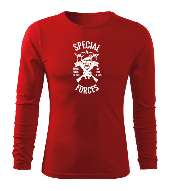 DRAGOWA Fit-T majica s dugim rukavom special forces 160 g/m², crvena