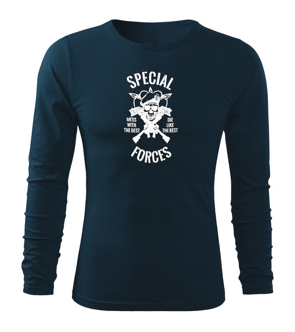 DRAGOWA Fit-T majica special forces s dugim rukavom 160 g/m², tamnoplava