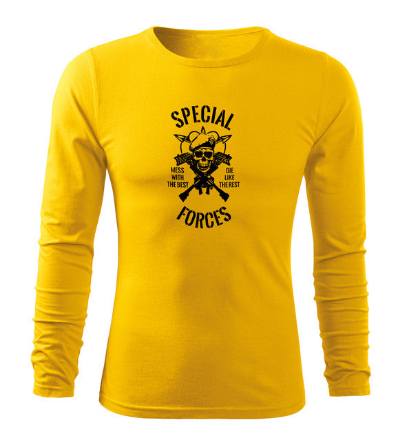 DRAGOWA Fit-T majica s dugim rukavom special forces 160 g/m², žuta