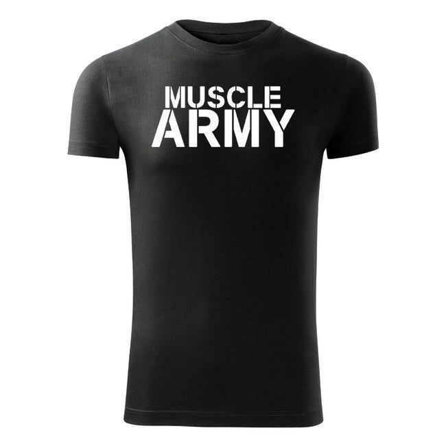 DRAGOWA muscle army fitness majica 180 g/m², crna