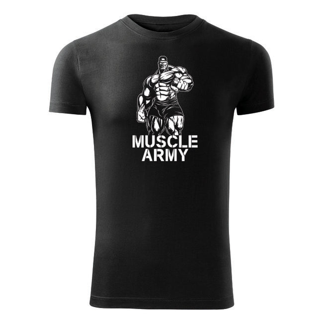 DRAGOWA muscle army fitness majica man 180 g/m², crna