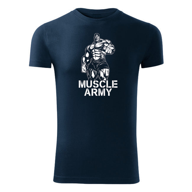 DRAGOWA muscle fitness majica army man 180 g/m², plava