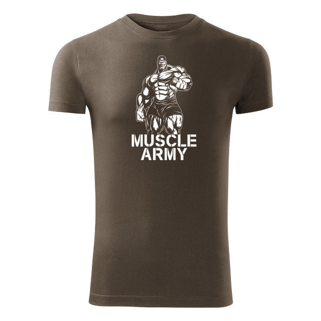 DRAGOWA muscle fitness majica army man 180 g/m², maslinasto zelena