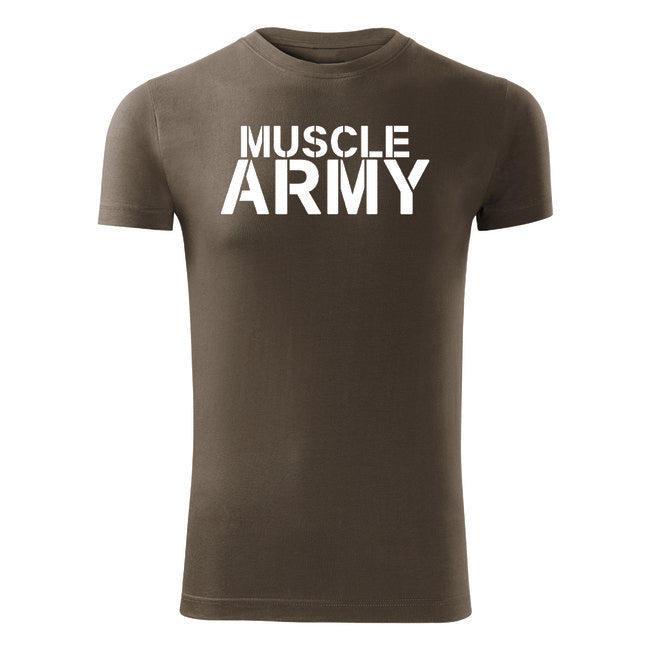 DRAGOWA muscle fitness majica army 180 g/m², maslinasto zelena