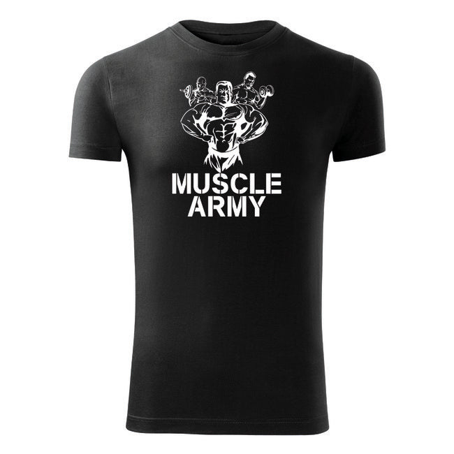 DRAGOWA muscle army team fitness majica 180 g/m², crna