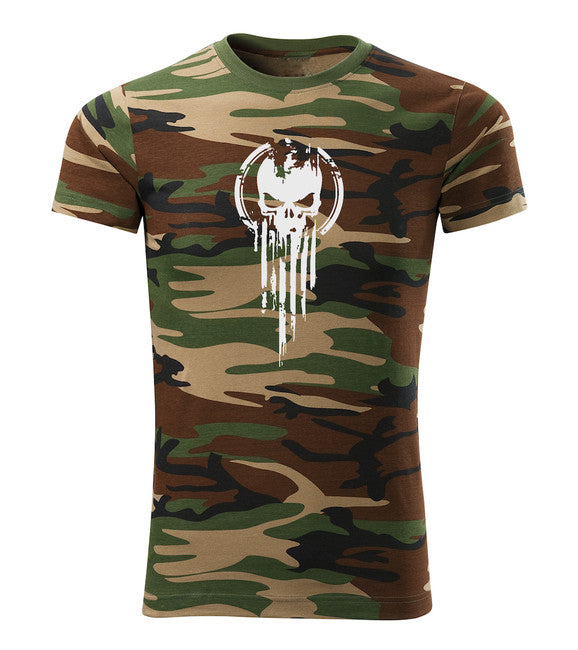 DRAGOWA skull kratka majica 160 g/m², kamuflažna
