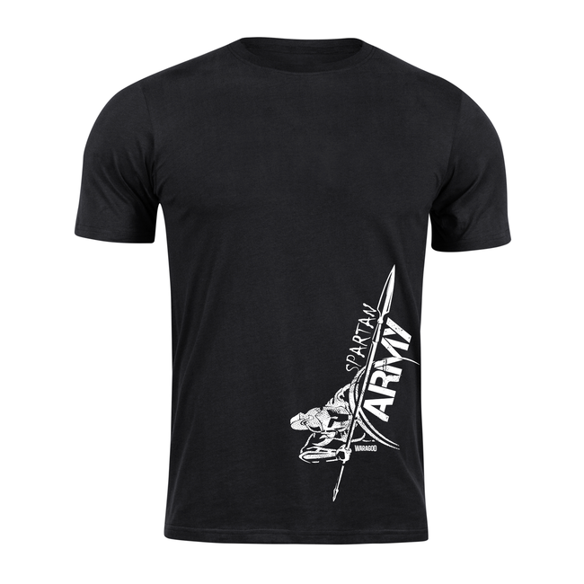 DRAGOWA Myles kratka majica Spartan Army 160 g/m², crna