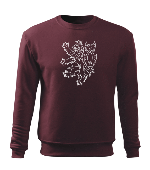 DRAGOWA češki lav muški pulover 300 g/m², bordo