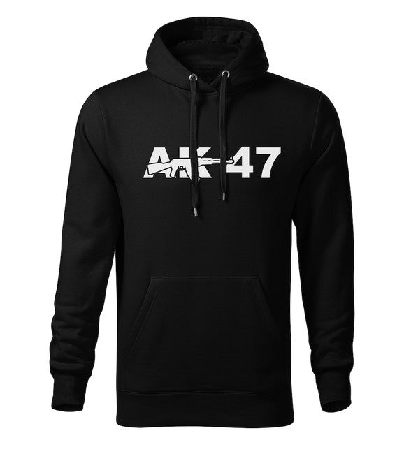 DRAGOWA AK-47 muški pulover s kapuljačom 320 g/m², crni