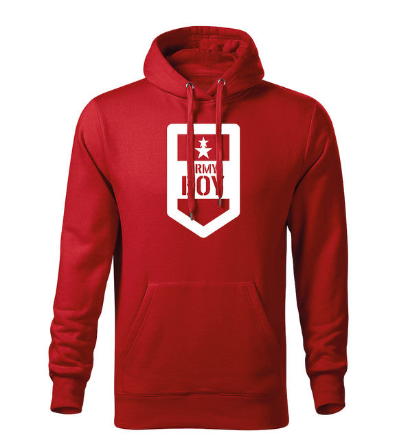 DRAGOWA army boy muški pulover s kapuljačom 320 g/m², crveni