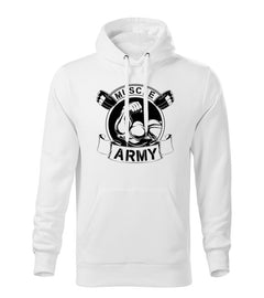 DRAGOWA muški muscle army pulover s kapuljačom original 320 g/m², bijeli