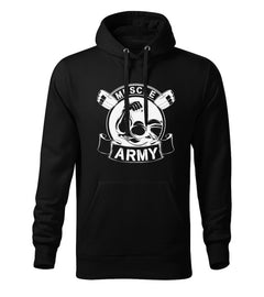 DRAGOWA muški muscle army pulover s kapuljačom original 320 g/m², crni