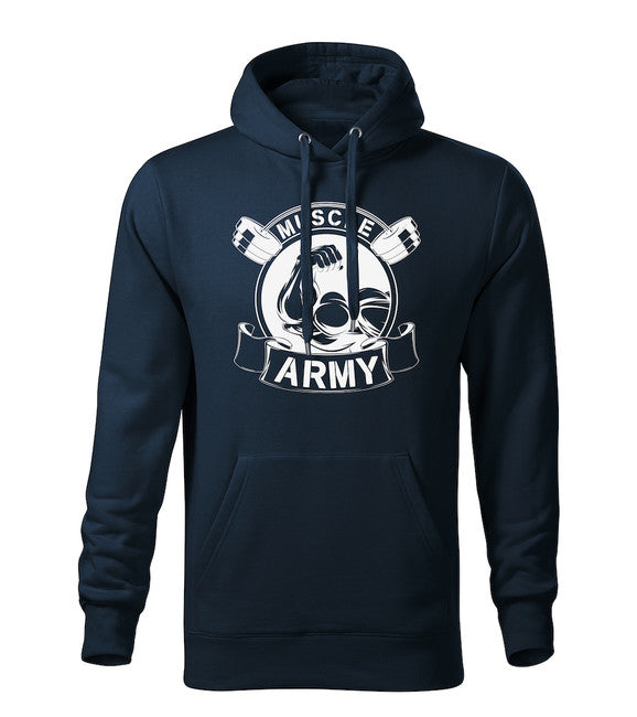DRAGOWA muscle army muški pulover s kapuljačom original 320 g/m², tamnoplavi