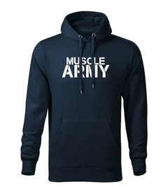DRAGOWA muški muscle army pulover s kapuljačom 320 g/m², tamnoplavi