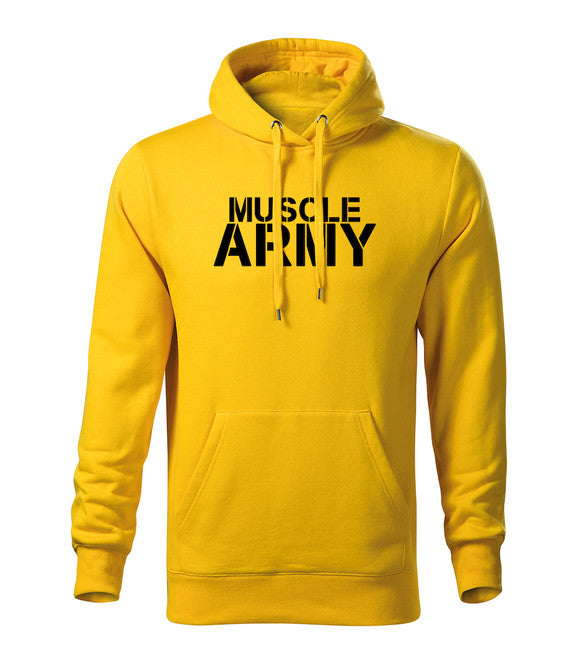 DRAGOWA muški muscle army pulover s kapuljačom 320g g/m², žuti / m2