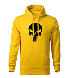 DRAGOWA muški punisher pulover s kapuljačom 320 g/m², žuti