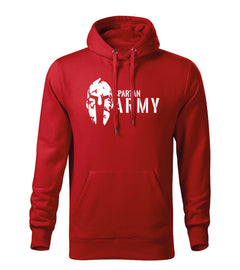 DRAGOWA muški spartan army pulover s kapuljačom 320 g/m², crveni