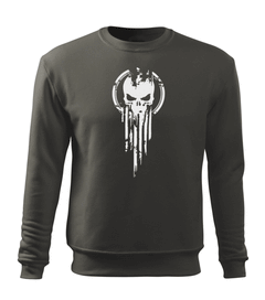DRAGOWA muška dukserica skull 300 g/m², siva