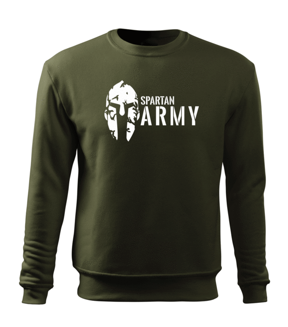 DRAGOWA muški spartan army pulover 300 g/m², maslinasto zeleni
