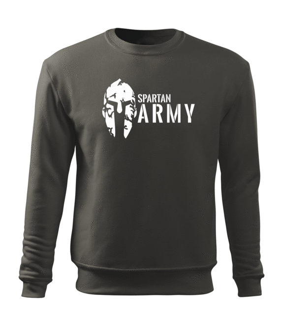 DRAGOWA muški spartan army pulover 300 g/m², sivi