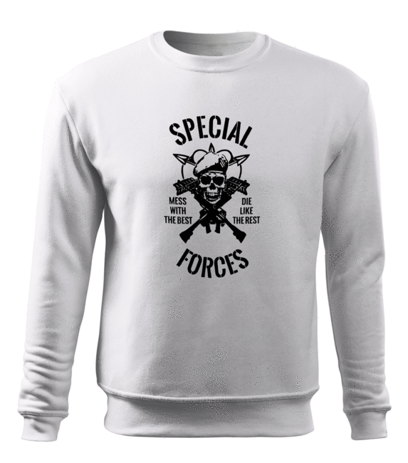 DRAGOWA muški special forces pulover 300 g/m², bijeli