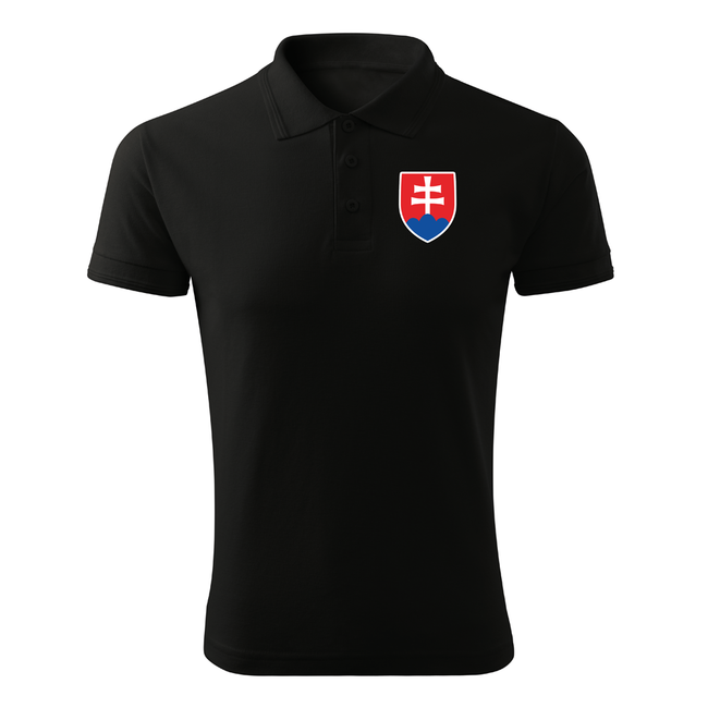 DRAGOWA polo majica mali šareni slovački znak 200 g/m², crna