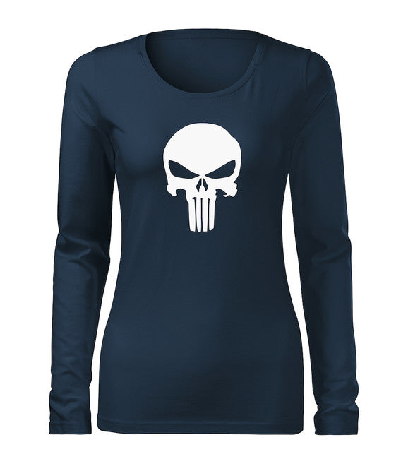 DRAGOWA Slim majica ženska s dugim rukavom, punisher