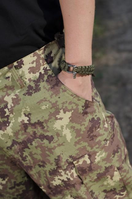 MFH narukvica paracord metalna kopča, maslinasto zelena