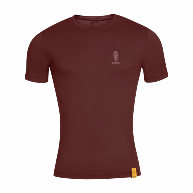 Patizon Chestnut merino majica muška s kratkim rukavom