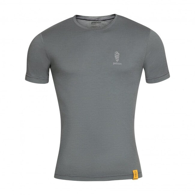 Patizon Gun metal merino majica muška s kratkim rukavom
