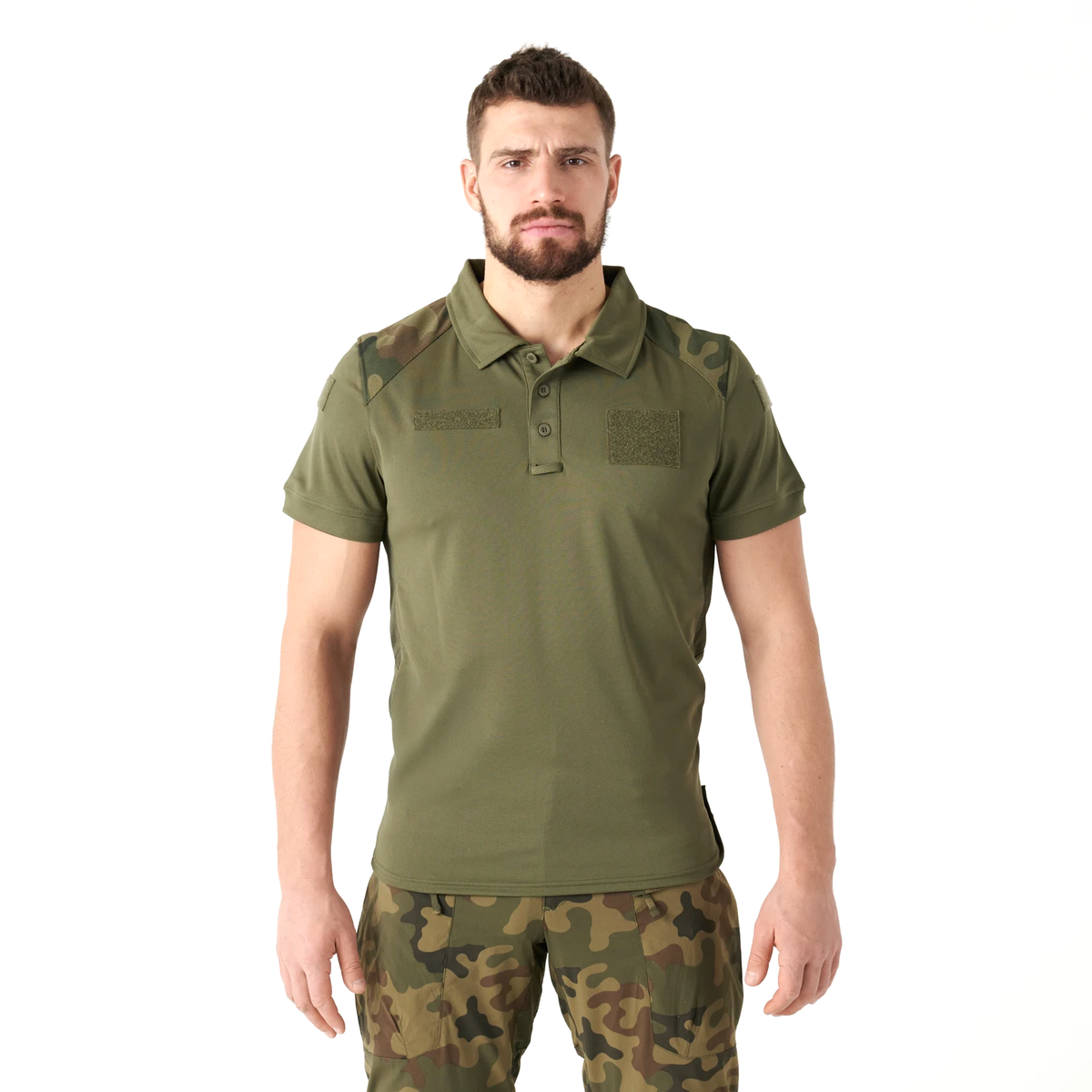 Helikon-Tex Military polokošeľa, Olive Green/PL Woodland
