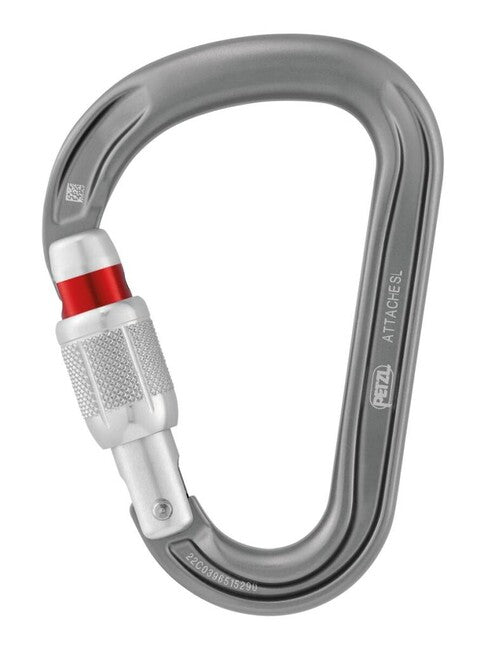 Petzl ATTACHE SCREW LOCK HMS karabiner sa zaključavanjem, sivi