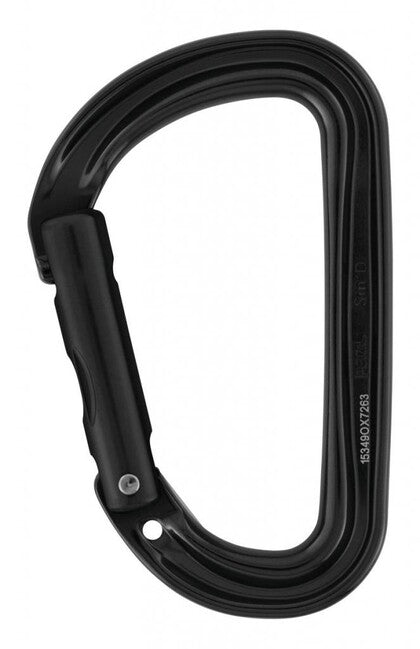 Petzl D SMD karabiner wall bez zaštite brava, crn