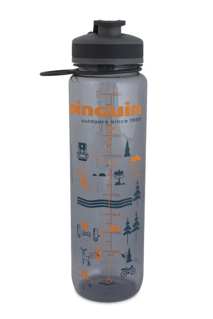 Pinguin Tritan Sport Bottle 1.0L boca 2020, siva