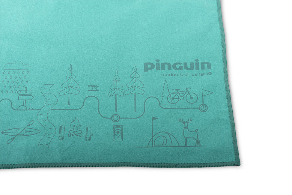 Pinguin Micro towel Map ručnik 40 x 40 cm, petrol