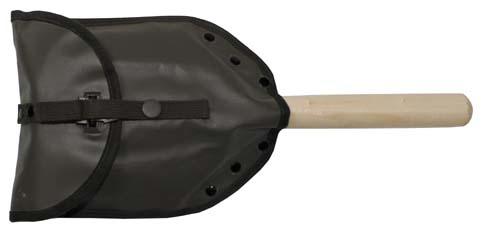 MFH vojnička sklopiva lopata s drvenom ručkom, 61cm