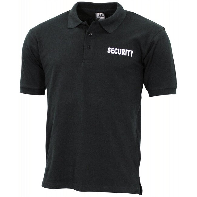MFH Security polo majica s kratkim rukavom, crna