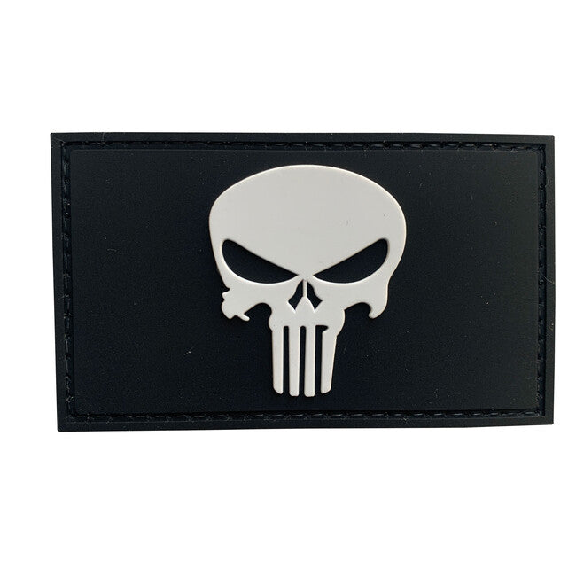 WARAGOD Punisher PVC našivak Patch, Black and White
