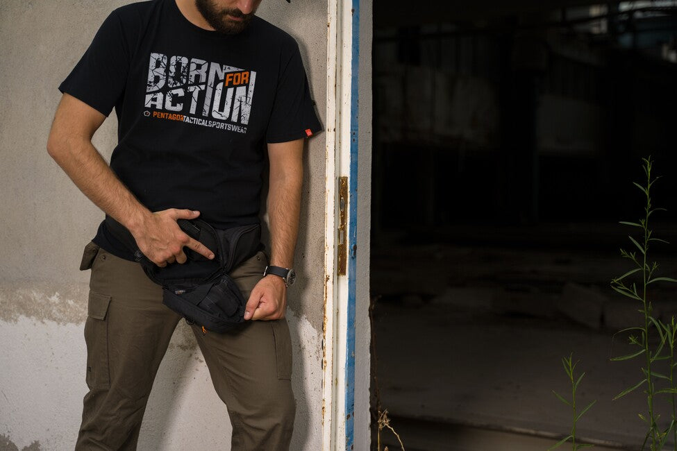 Pentagon Born for Action majica, crna