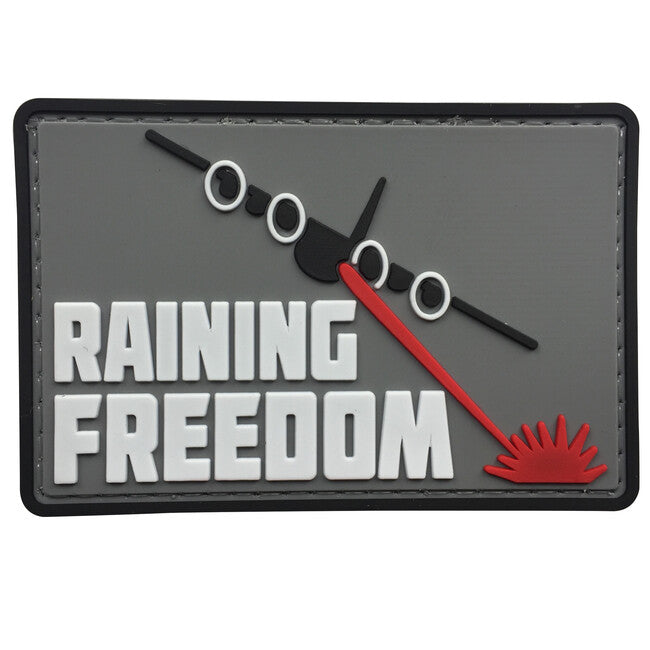 WARAGOD Raining Freedom našivak PVC Patch, Red