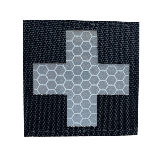 WARAGOD Reflective Fabric Cross Medic našivak Patch Black and White, crni i bijeli