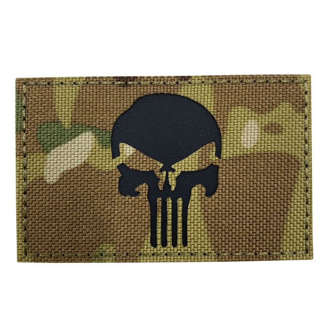 WARAGOD Reflective Fabric Punisher Patch našivak Multicam