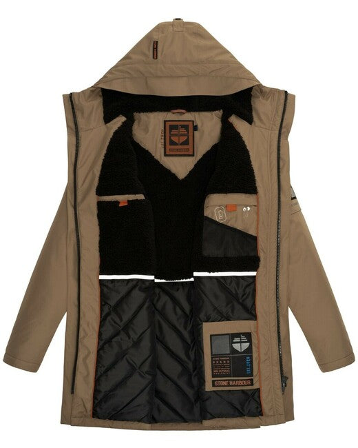 Stone Harbour RAGAAN muška zimska jakna s kapuljačom, smeđa
