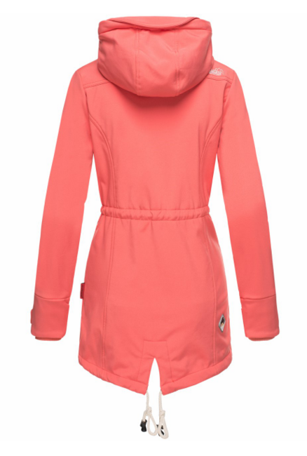 Marikoo ZIMTZICKE ženska softshell jakna zimska s kapuljačom, Coral
