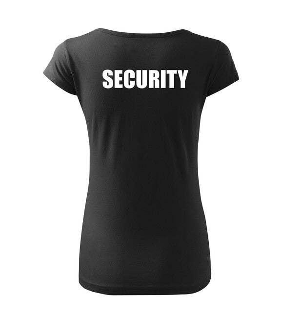 DRAGOWA SECURITY ženska majica s natpisom, crna