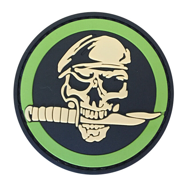 WARAGOD Skull & Knife našivak PVC Patch