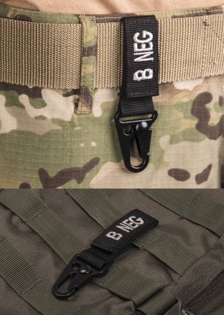 WARAGOD karabiner krvna grupa B- negativna, crni